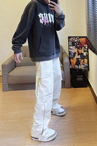 B221 2024秋装新款日系宽松大码工装休闲裤子 LK22050-P60 控78图片