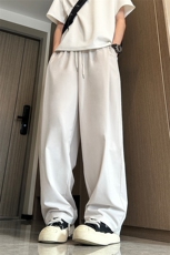 休闲裤男夏季新款冰丝凉感阔腿长裤K019-P28，男装休闲裤，星座214-3