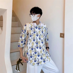 短袖衬衫春款男港风潮流C609P25图片