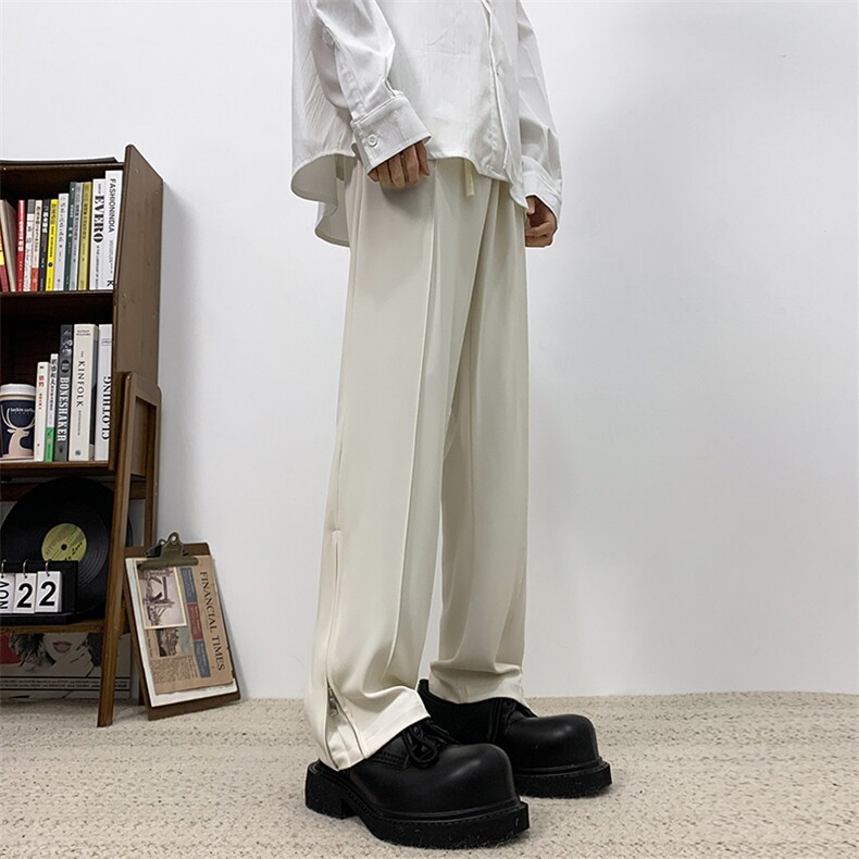 现货黑色西装直筒西裤男春夏垂感显瘦休闲长裤男女同款XK301-P50,男装西裤,电商A178