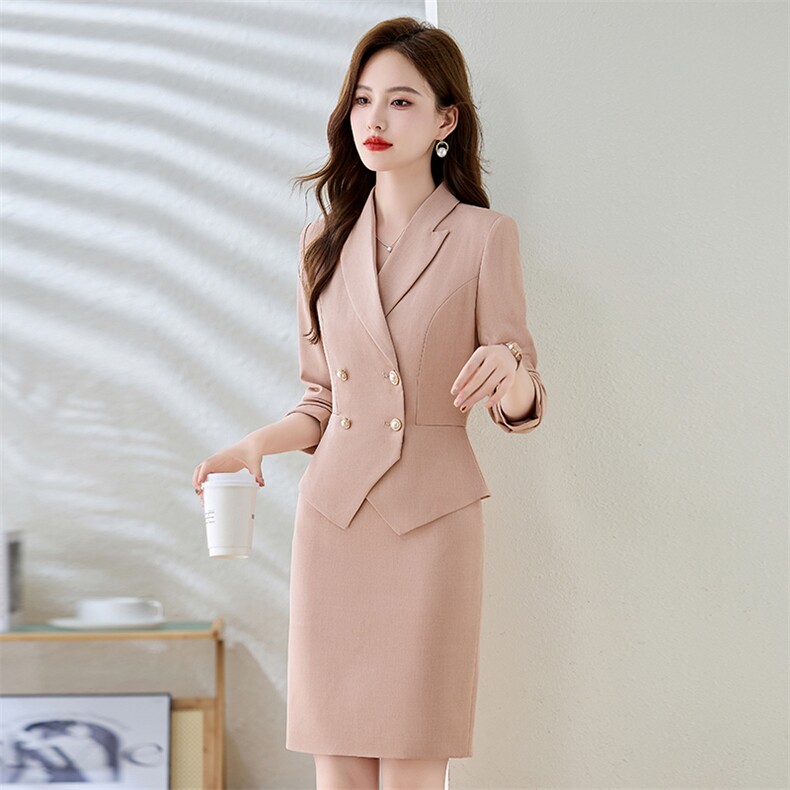 假两件西装连衣裙女春秋2025新款名媛气质女神高端职业工作服裙子,女装连衣裙,贝蕾酷儿