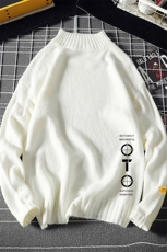 M18114-P45加绒款-P65半高领毛衣男士大码针织衫男毛线衣男线衫，男装针织衫/毛衣，电商A040A