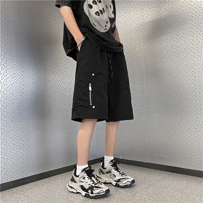 工装短裤男韩版潮流拉链个性帅气2025夏季新款ins五分裤K4093-P30,男装牛仔裤,星座412