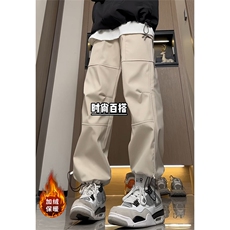 格子工装冲锋裤现货抖音可送样A061-AX00853加绒-P55，男装工装外套，电商A061