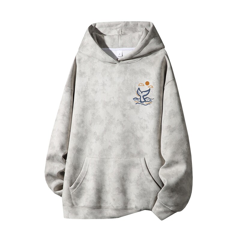 得物供货、重磅420克现货麂皮绒扎染卫衣HD019-1-WL25366ZR-P45,男装卫衣,电商019-1