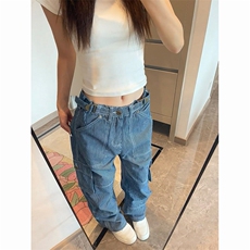 903-AK81-特P65【89】S-3XL美式条纹工装牛仔裤，男装牛仔裤，星座903