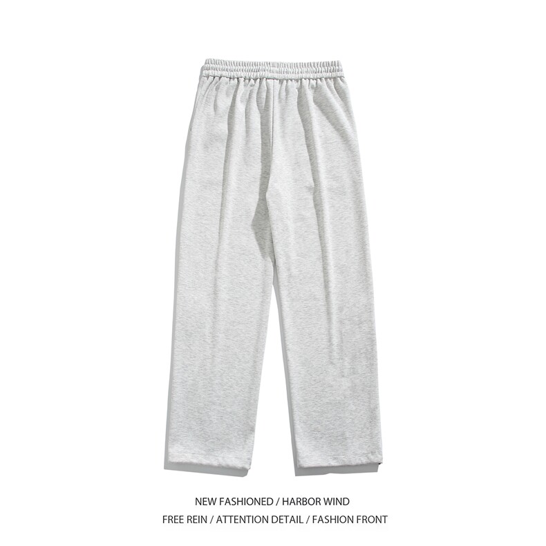 春季港风新款简约拉链设计宽松休闲卫裤B315-K24003-p50控68,男装休闲裤,电商B315