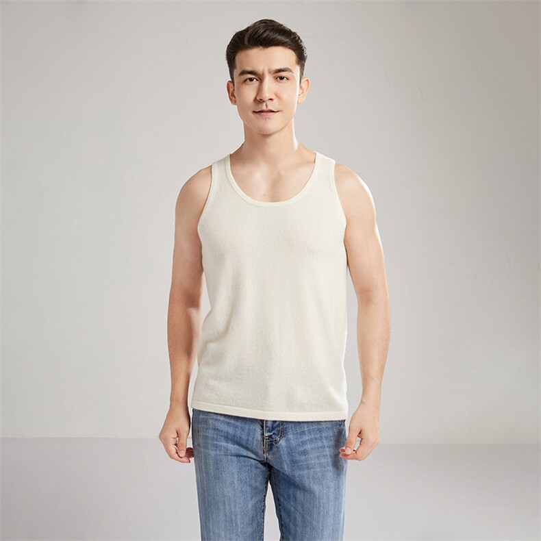 2024秋冬新款山羊绒男士羊绒背心男装,男装羊绒背心,镁纯羊绒