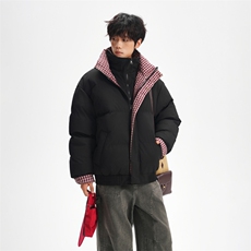 冬季新品得物美式潮流高品质格子加绒加厚棉衣外套棉服MY5566-P88，男装棉衣，星座610B-1