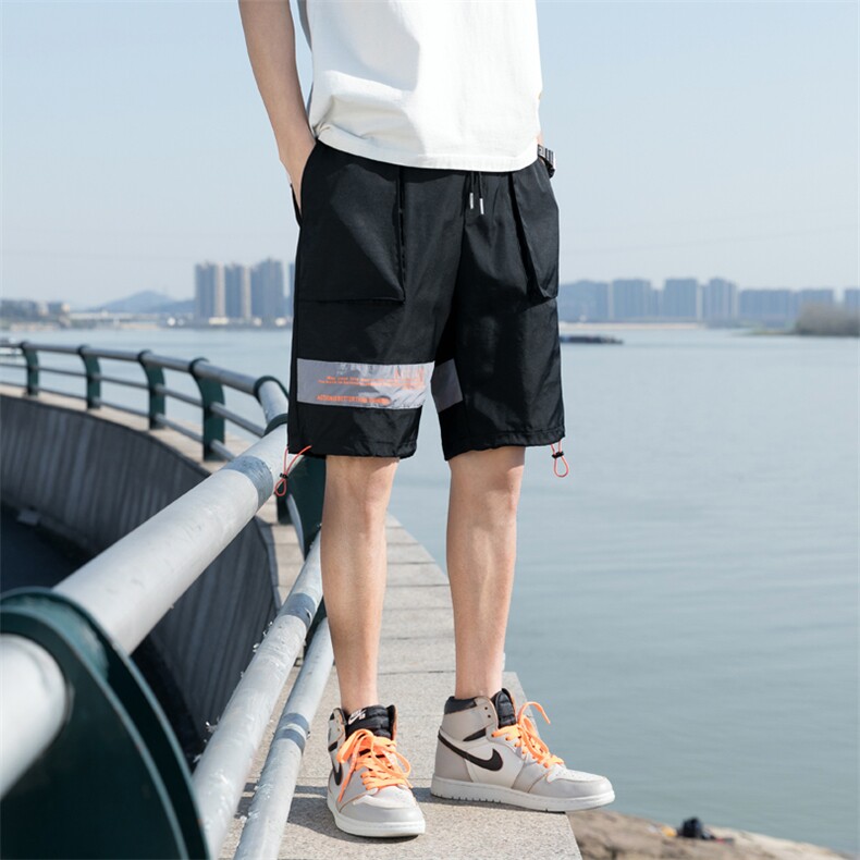 夏季韩版潮流亮面宽松工装短裤五分裤情侣短裤男A305-KX2060-P25图片