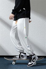 日系2024秋冬款个性撞色排扣束脚运动休闲潮牌卫裤8805-P50控69图片
