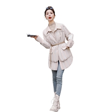 时尚保暖女士中长款羽绒服修身显瘦90绒外套，女装羽绒服，秋水欣儿