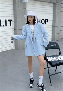 现货 百搭纯色新款西装图片