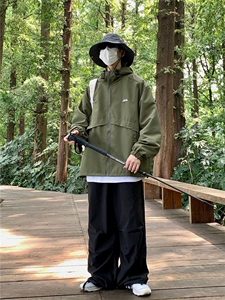 连帽工装潮流外套休闲宽松山系冲锋衣  GF35 P58图片