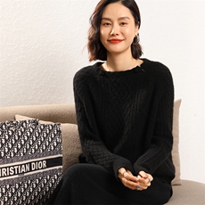 圆领羊绒衫女山羊绒秋冬内搭针织打底纯色毛衣，女装羊绒衫，五色羊羊绒