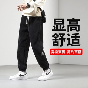 休闲裤男博奥绒加绒加厚直筒裤直播品质冬季卫裤男小脚裤男裤子男图片