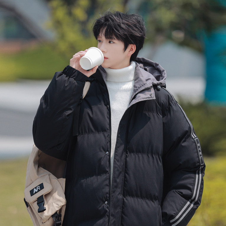 三防料抖音品质现货10W件宽松加绒加厚棉衣外套棉服BM333特P85,男装棉衣,电商A486