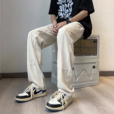 夏季新款直筒垂感拖地裤男士日系潮牌运动休闲长裤K6990-P37，男装休闲裤，星座512-4