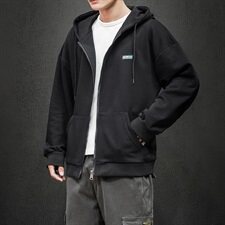 2021春秋季新款开衫卫衣男青年大码连帽外套男w201-p58，男装卫衣，星座311A