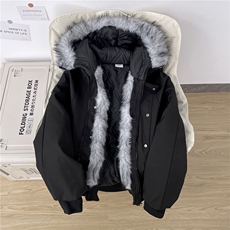 美式高级感连帽毛领cleanfit座山雕外套男冬夹克棉服潮TT220P92，男装夹克，星座1013-5