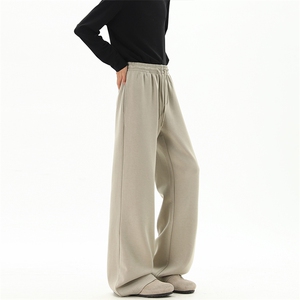07春新款软糯丝滑空气层卫裤直筒宽松通勤神裤XZ211-1-K2608-P50图片