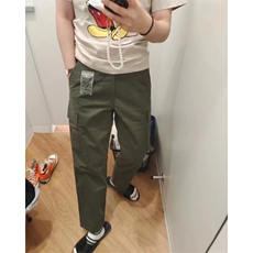 慵懒原宿简约秋季男女款时尚休闲宽腿工装裤多口袋束脚运动裤潮流，女装休闲裤，星座1210-1