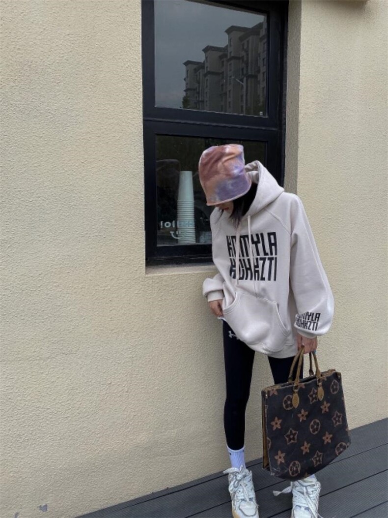 时尚休闲加绒卫衣，女装卫衣/绒衫，泽妤