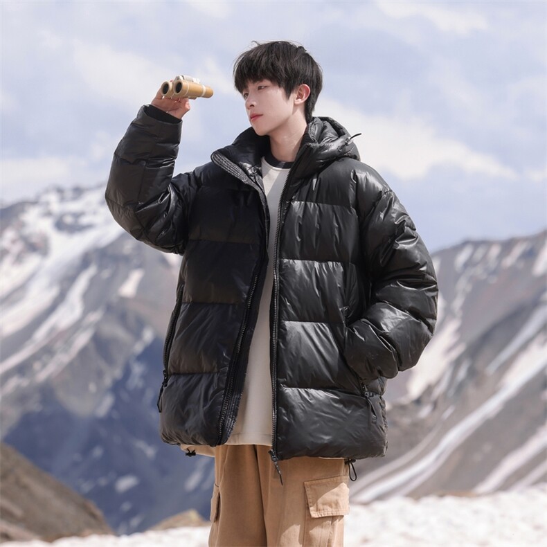 可脱推卸帽保暖白鸭绒连帽男女纯色羽绒服外套A406Y93633P228，男装羽绒服，星座309（原A406）