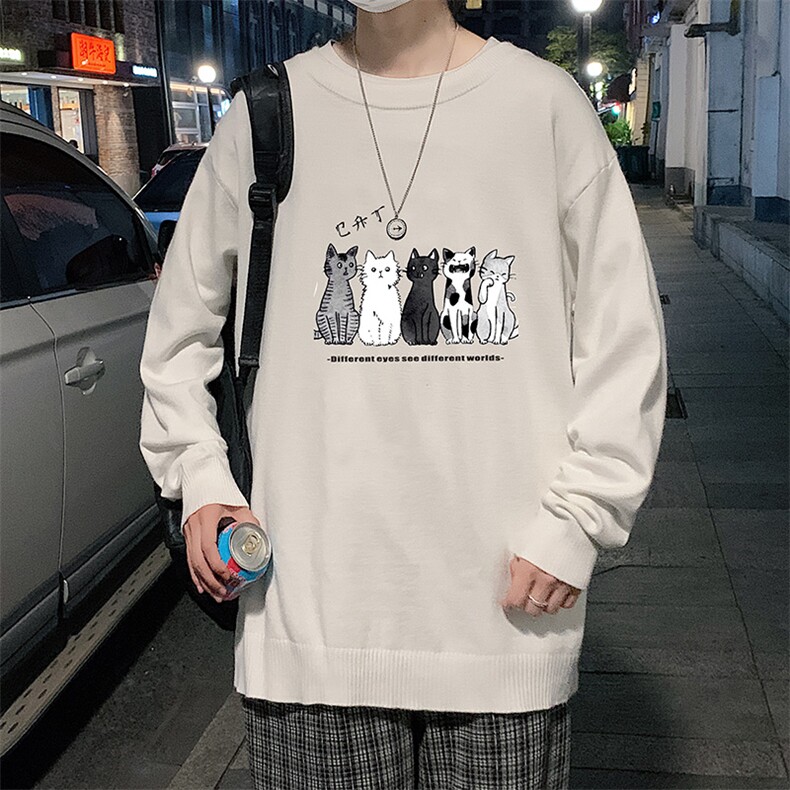 M67100-P45 加绒款-P65圆领毛衣男大码针织衫男毛线衣线衫图片