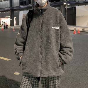 大码M-3XL羊羔绒外套男冬季加厚潮牌ins2021新款服   W2266-P47图片