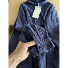 气质格纹衬衫外套春夏松弛感宽松休闲翻领防晒衬衫网图CSY77-p36，男装防晒衣，星座302B