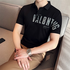 2024夏季新款英伦风高品质修身刺绣POLO衫冰丝短袖T恤男D238-p48，男装T恤，电商D303