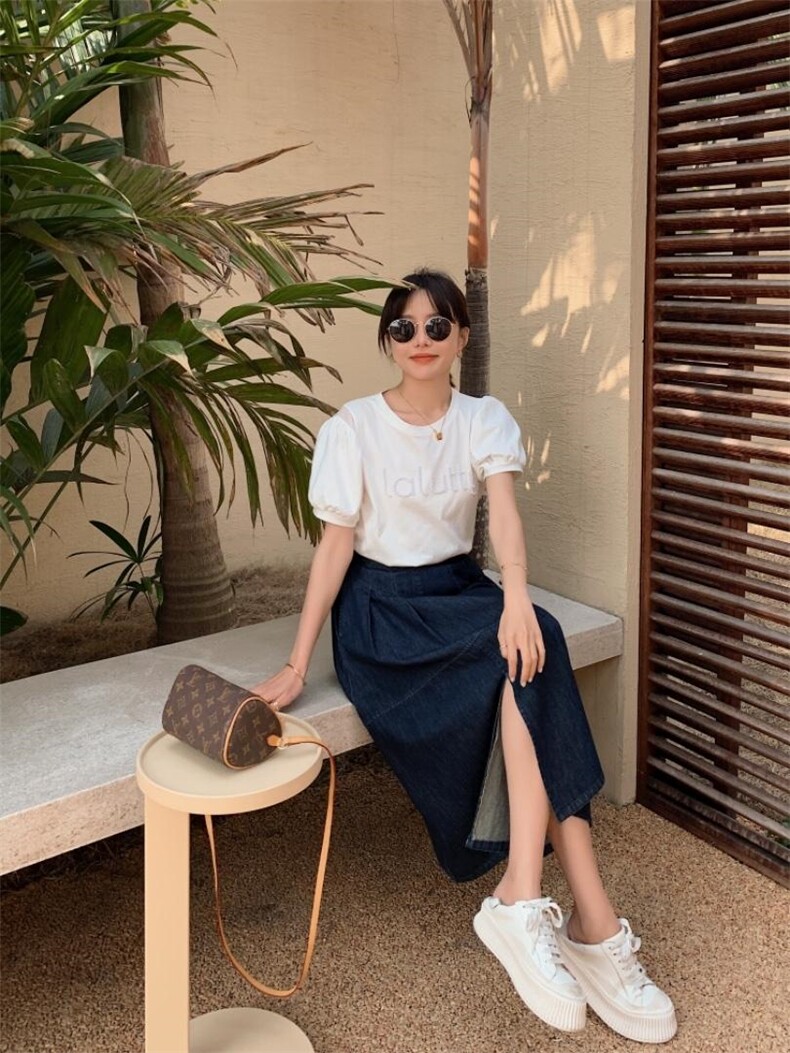 牛仔半裙，女装半身裙，肆尔