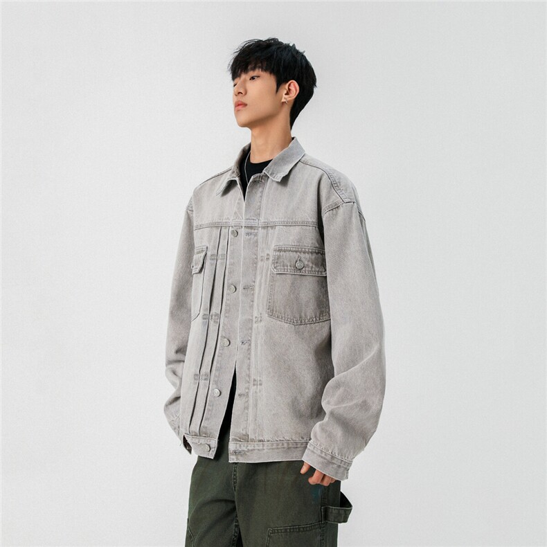 25款抖音品质牛仔夹克宽松韩版工装潮流水洗外套N995/P98148,男装夹克,星座202