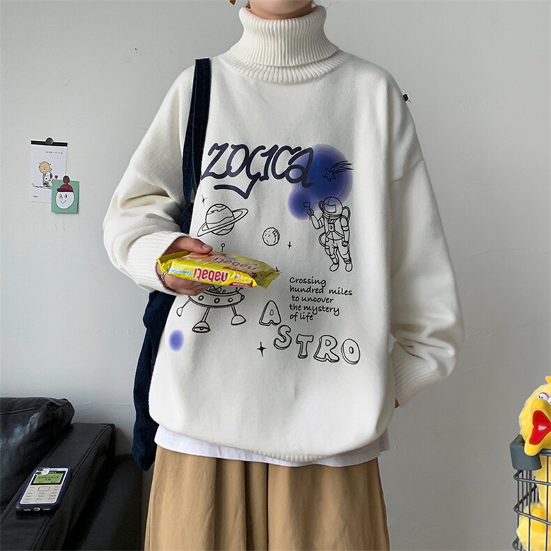 2024秋冬新款毛衣男韩版潮流高领帅气休闲上衣A161-2-M2060-P50,男装针织衫/毛衣,电商A161-2