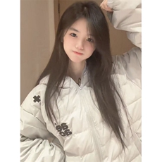 美式刺绣内胆外套男女棉服情侣连帽冬季，男装棉衣，四季星座505