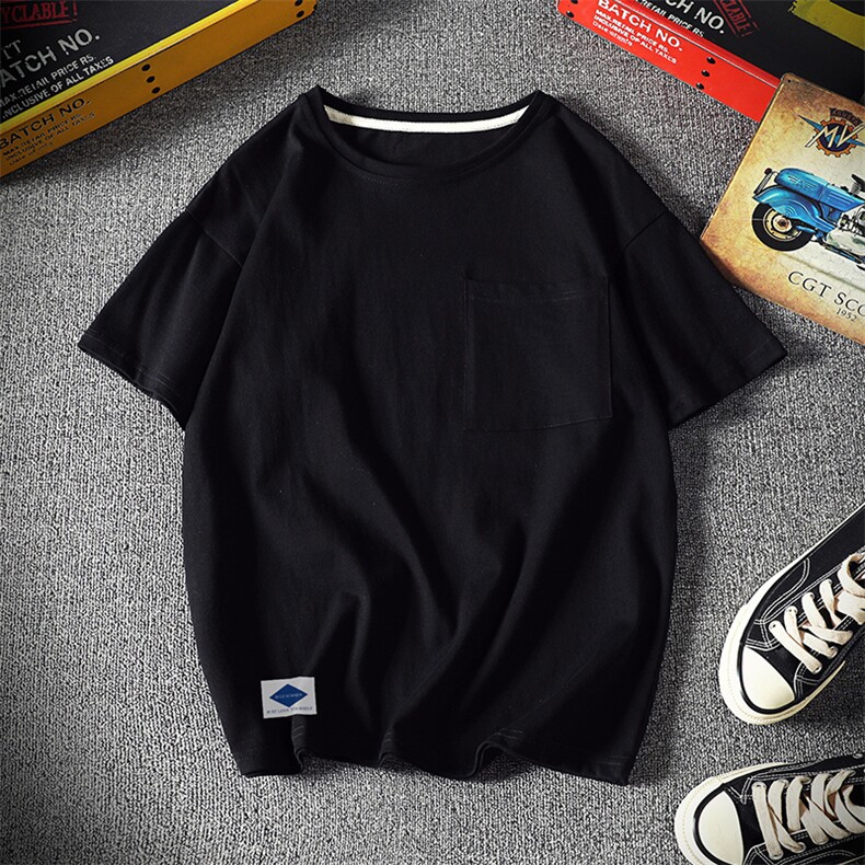 DX24061-P25大口袋百搭短袖t恤男大码半袖体恤上衣服图片