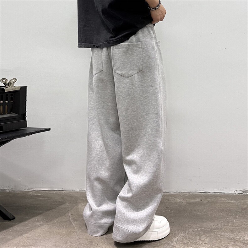 立体裁剪男士卫裤春季弯刀微阔休闲裤设计款宽松509P90,男装休闲裤,电商B332-1