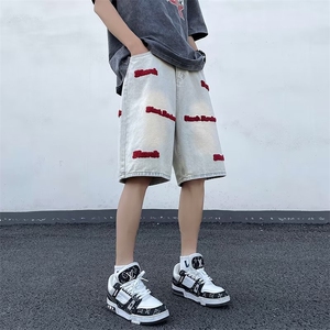青春流行ins男直筒水洗牛仔裤P38