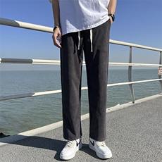 灯芯绒百搭休闲潮流宽松直筒运动裤KN69P40，女装休闲裤，电商D325