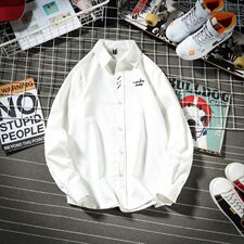 CS04秋季男士宽松大码日系网格男潮牌衬衫男百搭休闲衬衣，男装衬衫，电商B369（原A024）