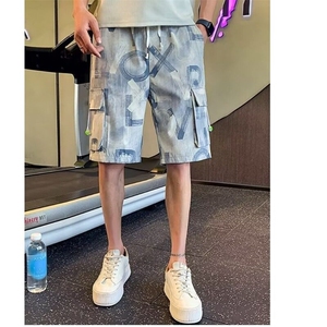 工装短裤男夏季新款潮牌宽松中裤子休闲五分裤痞帅运动健身大裤衩图片