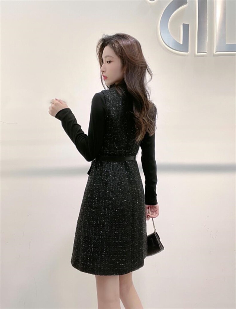 现货秋冬连衣裙两件套，女装连衣裙，嘉利得