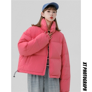 中性风 可二开立领短款面包服时尚保暖棉服A247-MY500特批65图片