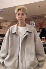 350克重磅麂皮绒外套C5389-TP65控价98港风美式可二开棒球服男，男装夹克，电商A102-1