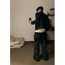 cleanfit短款S拉链金属设计简约高级感翻领外套男小众，女装短外套，四季星座505