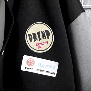 夹克男日系挂拍宽松大码棒球服贴标上衣外套DSA157B-J8080-P75图片