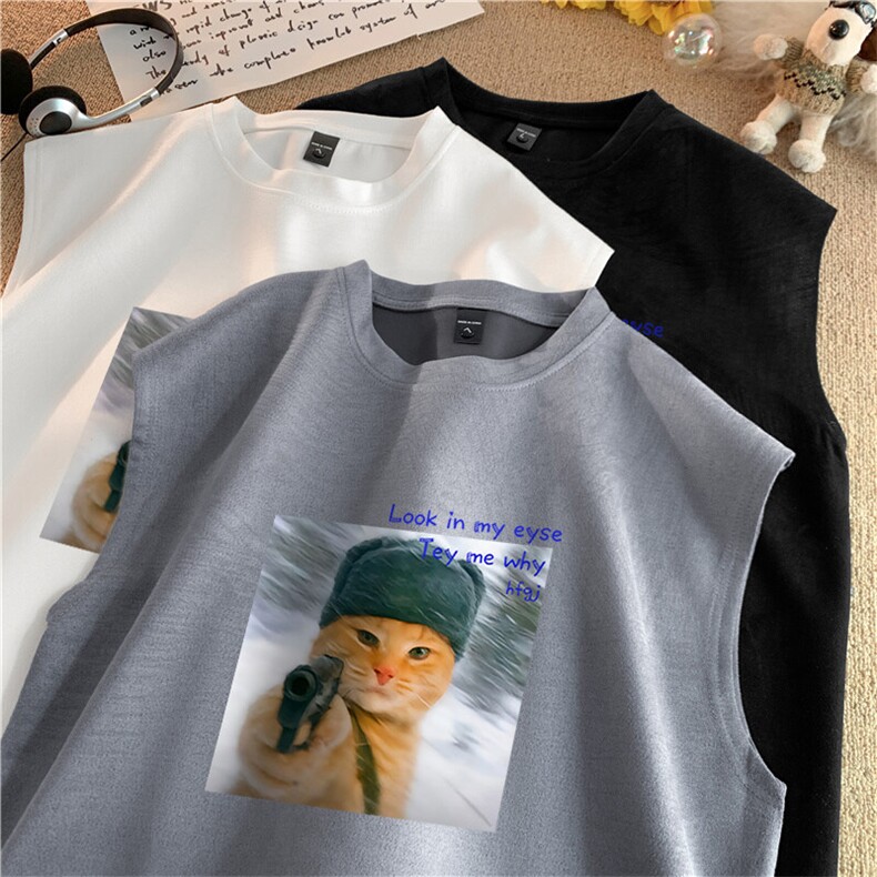 可设48小时发货支持抖音得物来样二开240克重磅美式麂皮绒背心t恤，男装T恤，电商A486