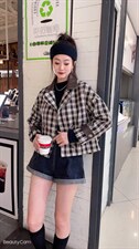 格子外套，其它，锦华秀逸