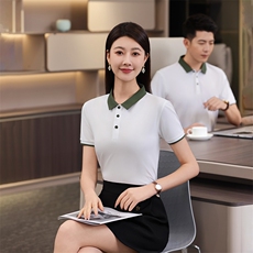 撞色翻领-男女同款舒适简约百搭修身T恤，男装T恤，衫都服饰